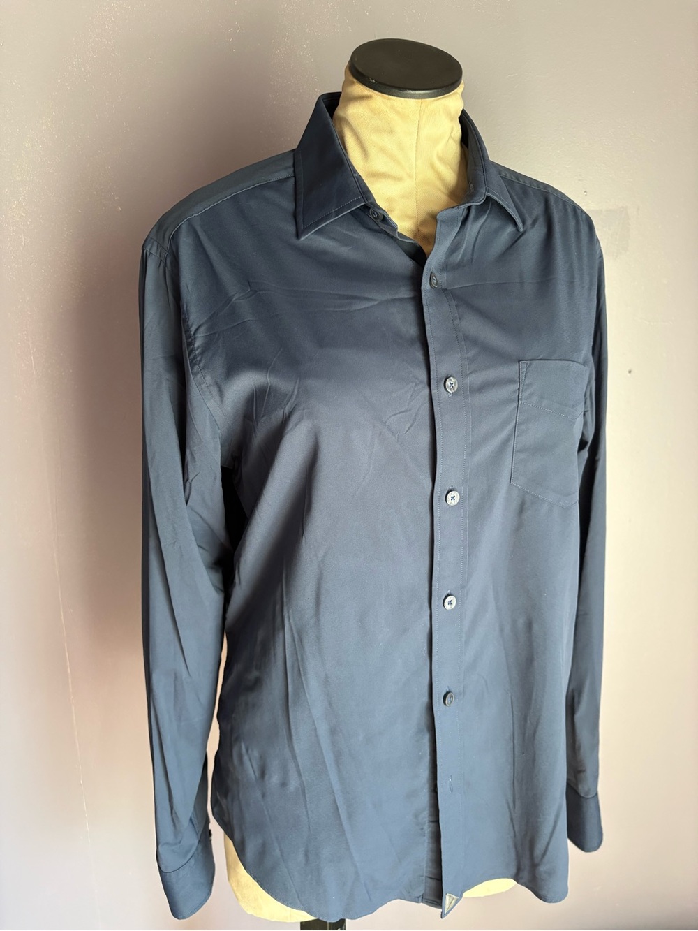 UNTUCKit Men's Long-Sleeve Button-Up Shirt in Slate Blue